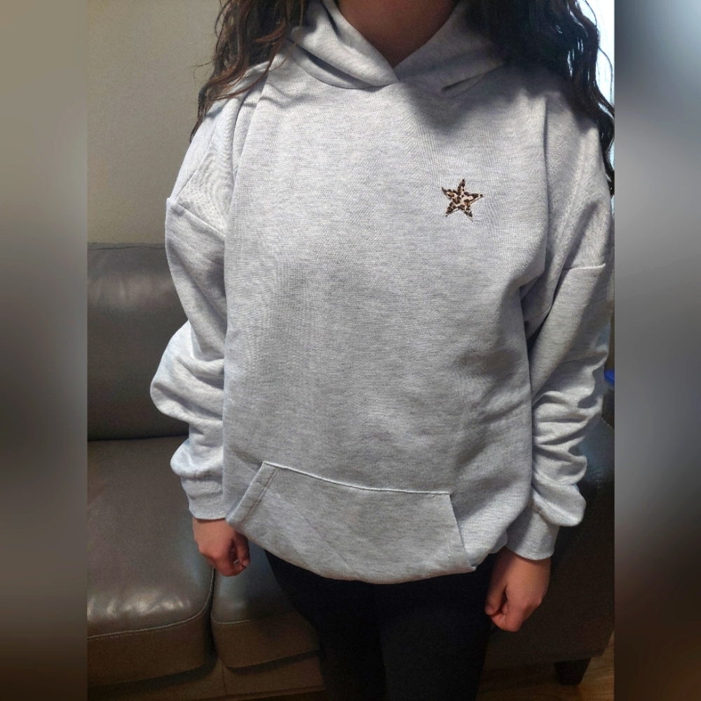 Aeropostale Leopard Print Star Hoodie NWT